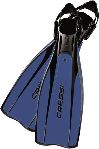 Cressi Pro Light wysokiej jakości płetwy do nurkowania z paskiem do regulowania wielkości, Made in Italy, czarny, L/XL BG175042