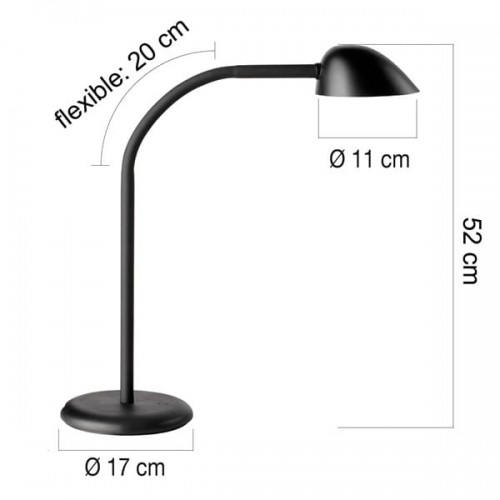 Unilux Lampka na biurko LED EASY USB dotykowy włącznik czarna /400093833/ HM422-2