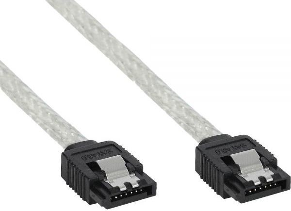 InLine SATA 6 SSD/HDD Kabel okrągły opływowy z zatrzaskami na końcówkach 0.5m 27305R