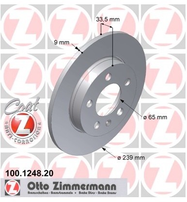 Zimmermann Tarcza hamulcowa 100.1248.20