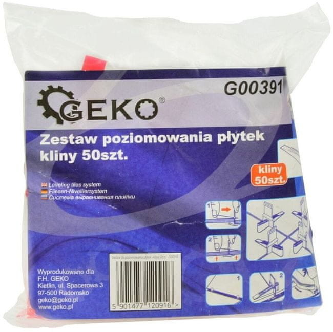 GEKO Zestaw do poziomowania płytek kliny 50szt.(50/100)