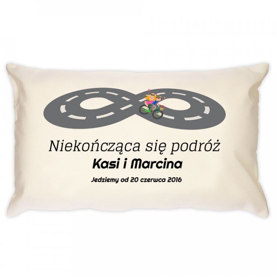 Murrano Poduszka personalizowana z nadrukiem PODRÓŻ POD-S-016