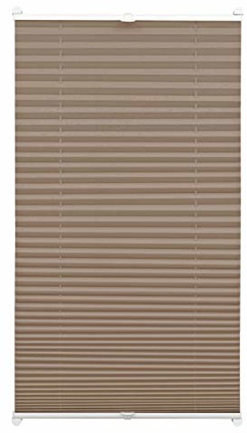 Gardinia EASYFIX roleta plisowana z 2 szynami obsługowymi taupe 90 x 210, materiał Crush-Stoff 100% Polyester 32642