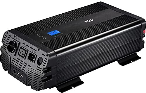 AEG Automotive AEG 10063 Automotive przetwornica napięcia sinusoidalnego 2000 W, 12 V DC na 230 V AC, sterowanie aplikacją, sterowanie wentylatorem, falownik 10063