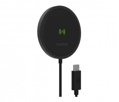 Mophie Snap+ Wireless Charging Pad ładowarka bezprzewodowa kompatybilna z MagSafe 15W czarna IWCSPMOMSBK