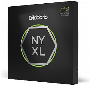 DAddario NYXL45125 Nickel Wound Struny do gitary basowej, 5-strunowe Lt Top / Med Btm, 45-125, Long Scale NYXL45125