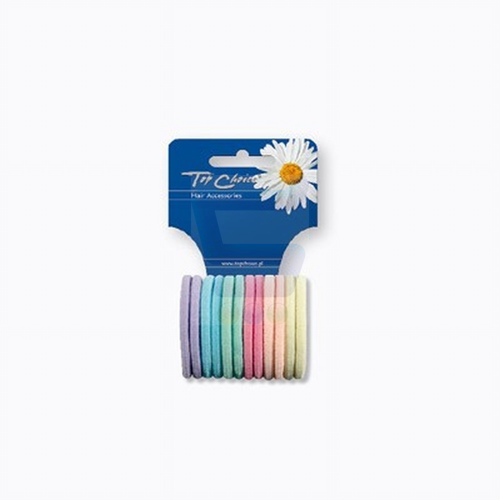 Top Choice Gumki do włosów Pastel 22500 12 szt.