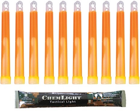 Cyalume Technologies cyalume pałka świetlna wojskowe chemlight lightsticks 15 cm, Light Sticks bardzo z oświetleniem z czas palenia 12 godzin, pomarańczowy SA9-1027019AM