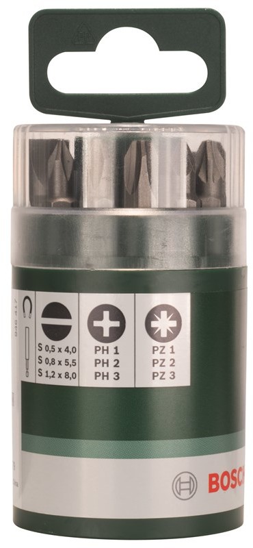 Bosch 2609255975, płaski, krzyżakowy Phillips, krzyżakowy Pozidriv, 10 szt.