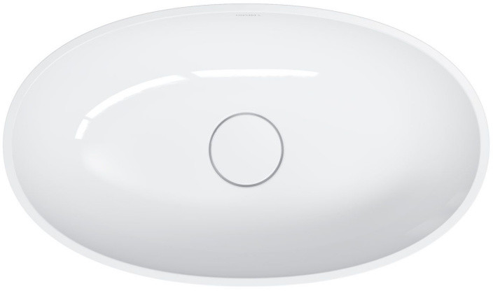 Omnires Shell M+ Umywalka nablatowa 60x35 cm biały połysk SHELLUNBP
