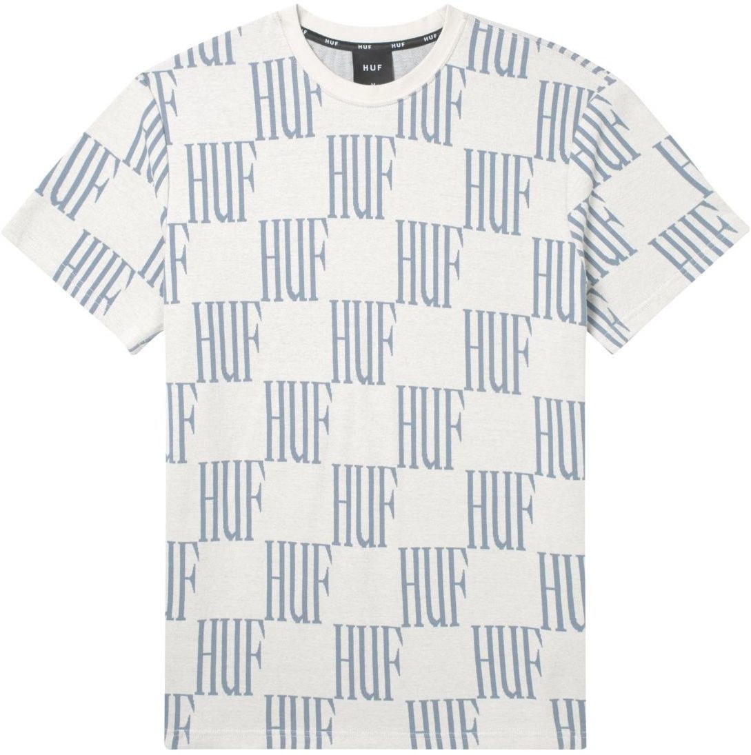 HUF t-shirt HUF BIG CHECKED KNIT TOP Light Grey