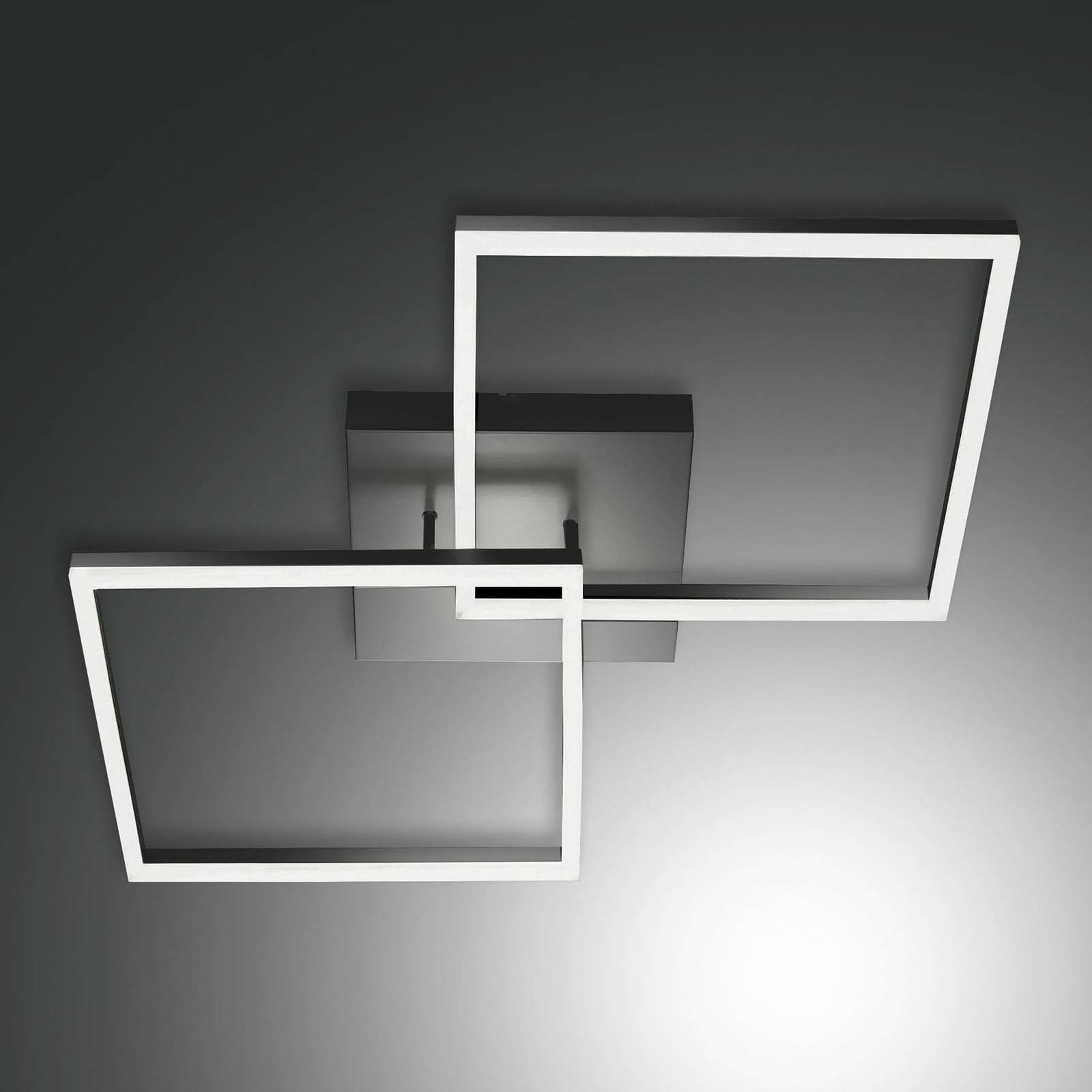 Fabas Luce Lampa sufitowa LED Bard, 65x65, 2-pkt. antracyt