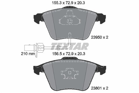 TEXTAR Klocki hamulcowe - komplet 2395001