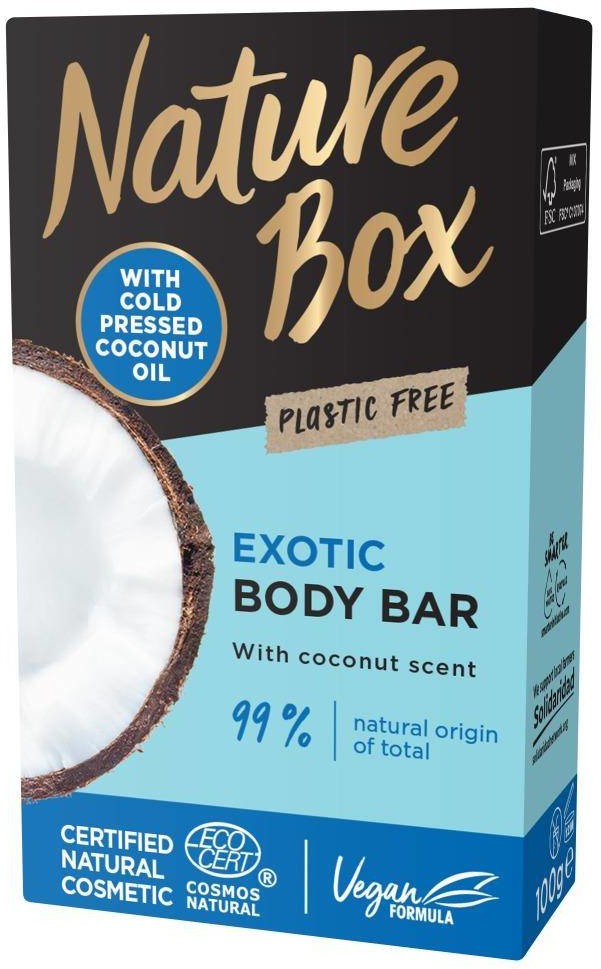 NATURE BOX Coconut Oil pielęgnująca kostka myjąca do ciała z olejem z kokosa 100g