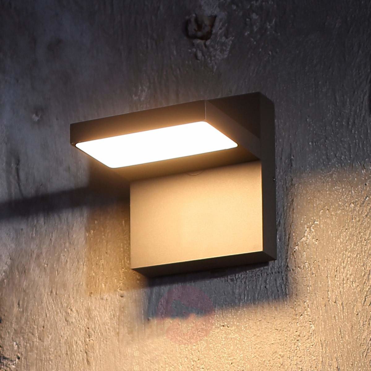 Lampenwelt com Kinkiet zewnętrzny LED Silvan, ciemnoszary