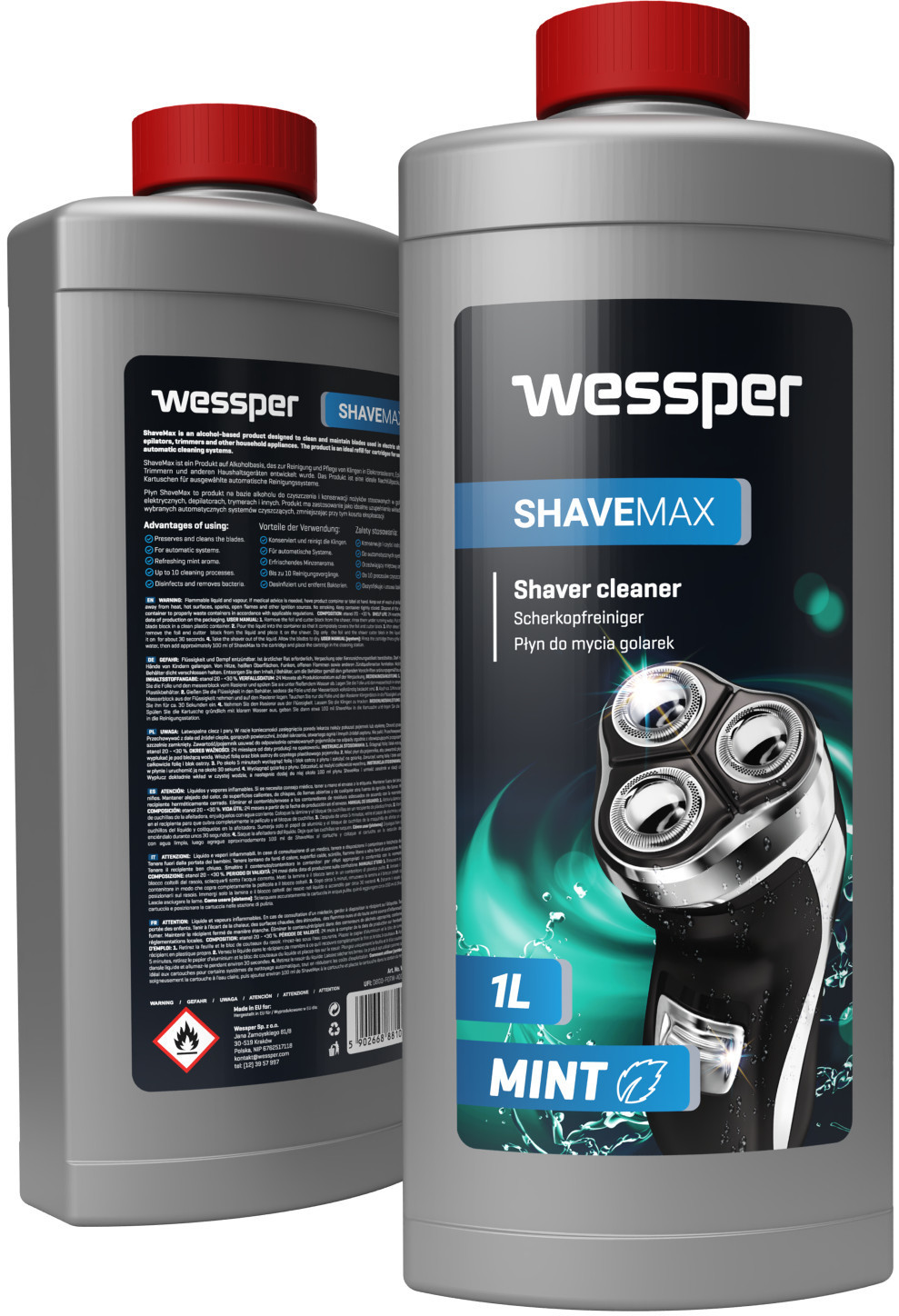 WESSPER Płyn do golarek ShaveMax Mint WES112