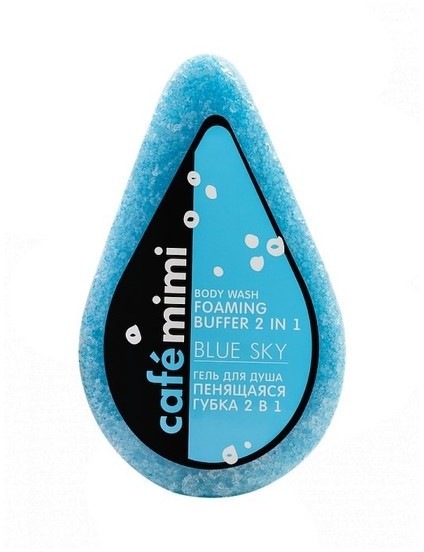 Le Cafe de Beaute Kafe Krasoty Kafe Krasoty CAFE MIMI Gąbka piankowa 2 w 1 BLUE SKY z Żelem pod prysznic 60g