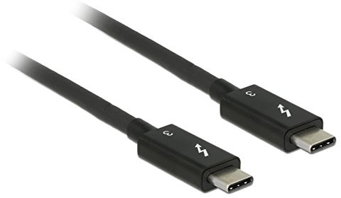 Zdjęcia - Kabel Delock TANIA DOSTAWA ! - !  Thunderbolt 3  M/M 1.5m czarny - PACZKOMAT 