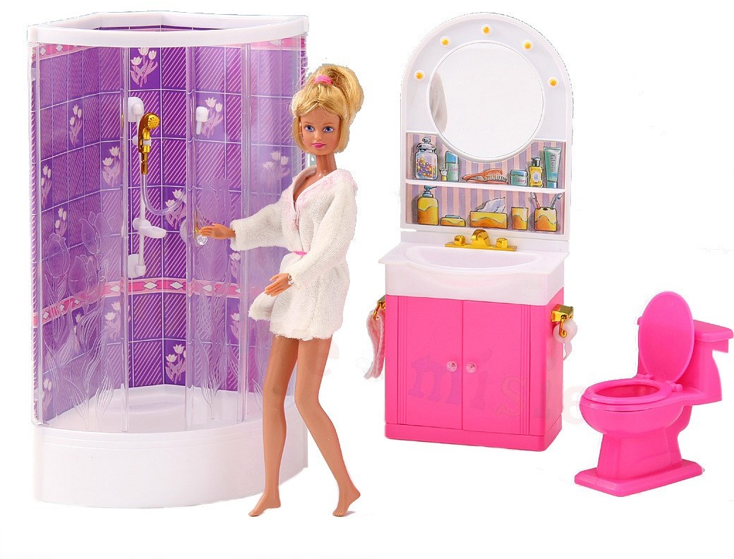 Łazienka dla lalek barbie mebelki domek lalka