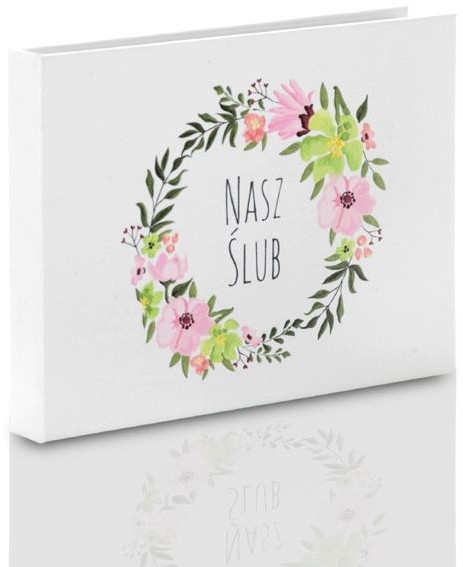 Pudełko na pendrive drewniany TS Nasz Ślub kwiaty
