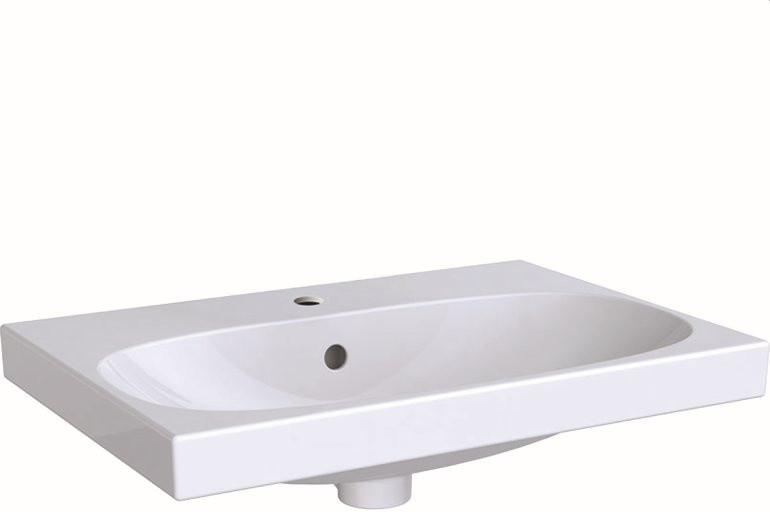Geberit Ceramika Acanto Umywalka wisząca lub meblowa 60x42,2 cm z otworem na baterię biała 500.631.01.2
