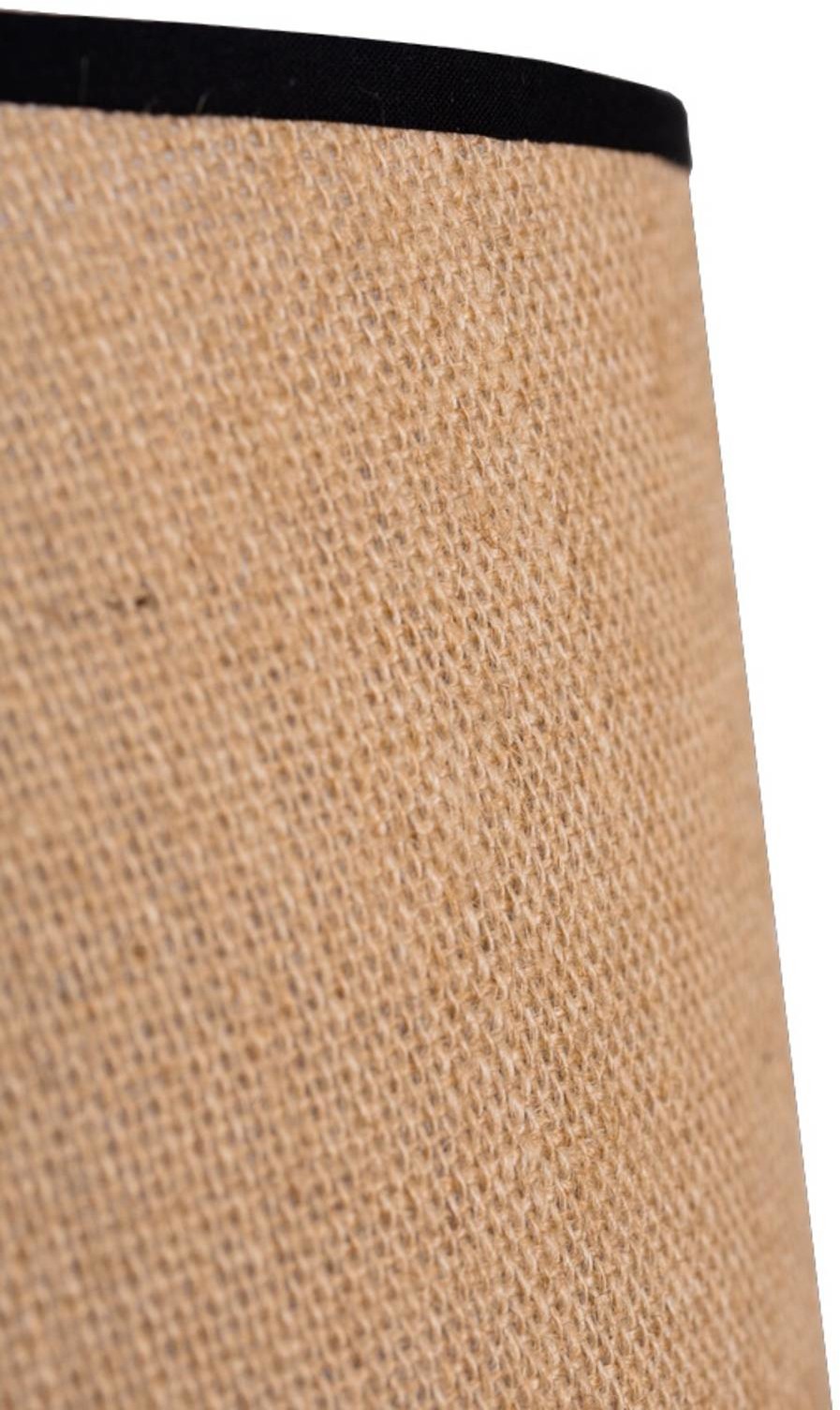Euluna Kinkiet Jute&black, naturalny brąz, półokrągła
