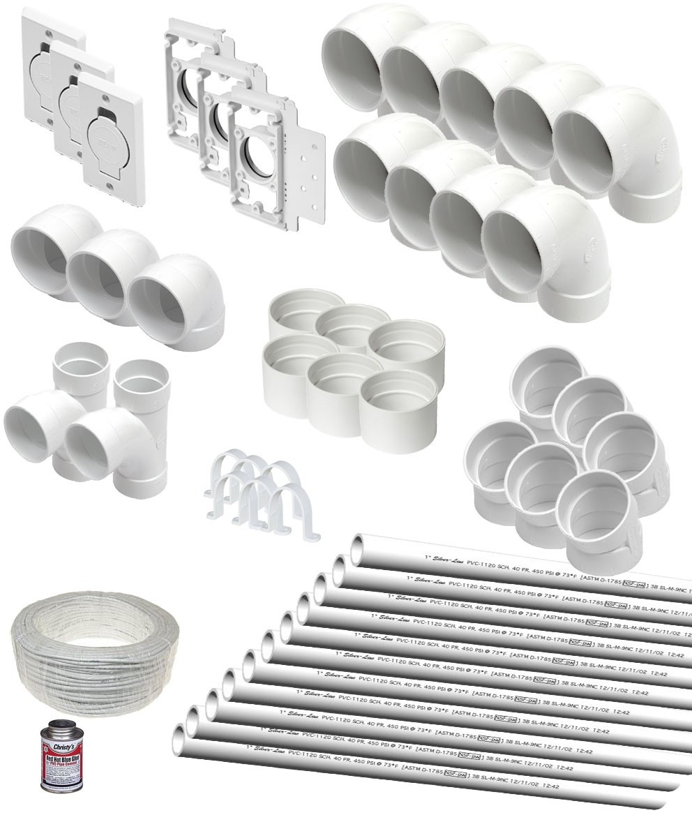 Vacusweep Zestaw montażowy na 3 punkty + 3 gniazda Standard