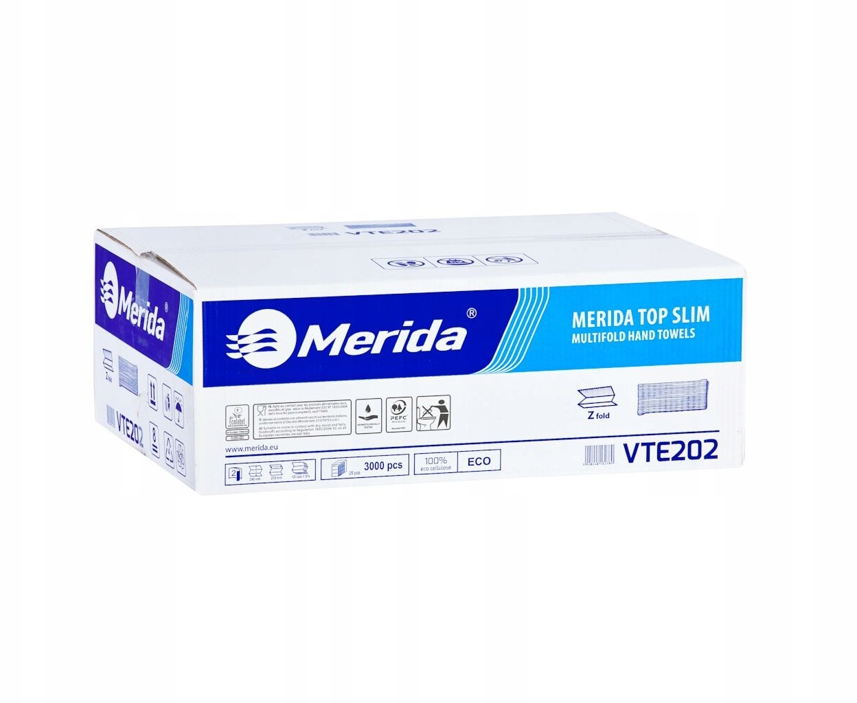 Merida One Ręczniki Slim Papierowe Białe 3000 Szt.