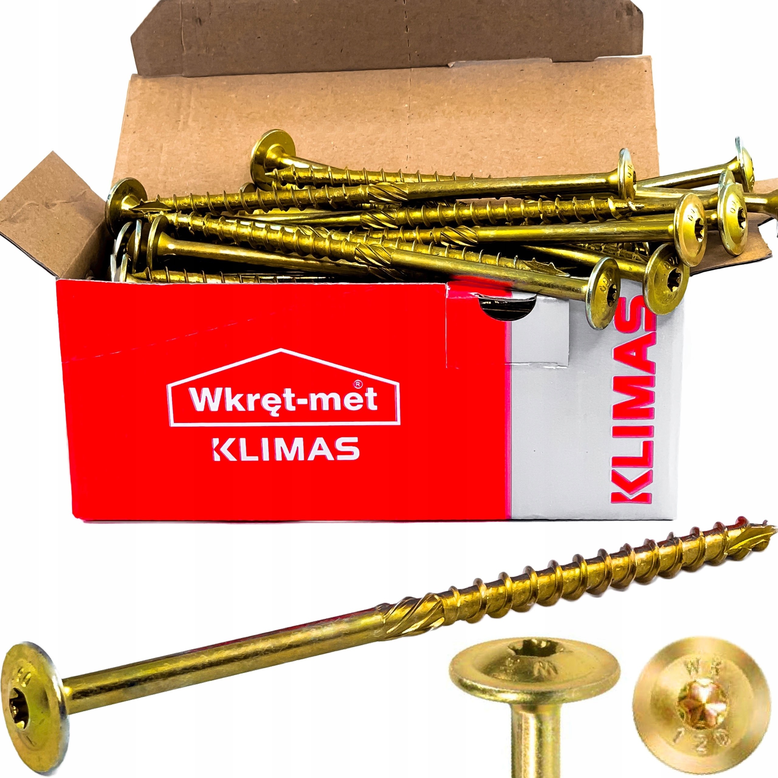 Wkręty Ciesielskie Do Drewna Talerzowe Torx 6x160