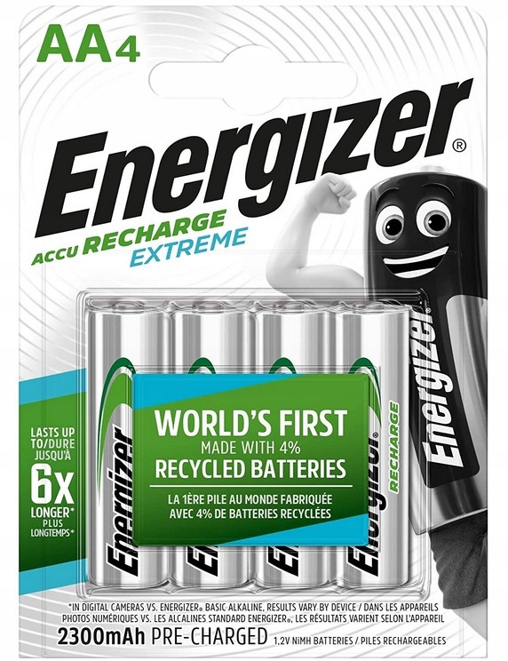 Energizer 4x Akumulatorki Baterie Aa R6 2300mAh