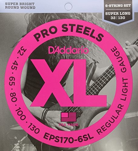 D'Addario EPS170  6SL gitara basowa komplet 6 strun saiter 0,08 cm  0,33 cm (.030  .130 cala) EPS170-6SL