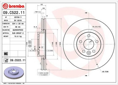BREMBO 09.C522.11 09.C522.11