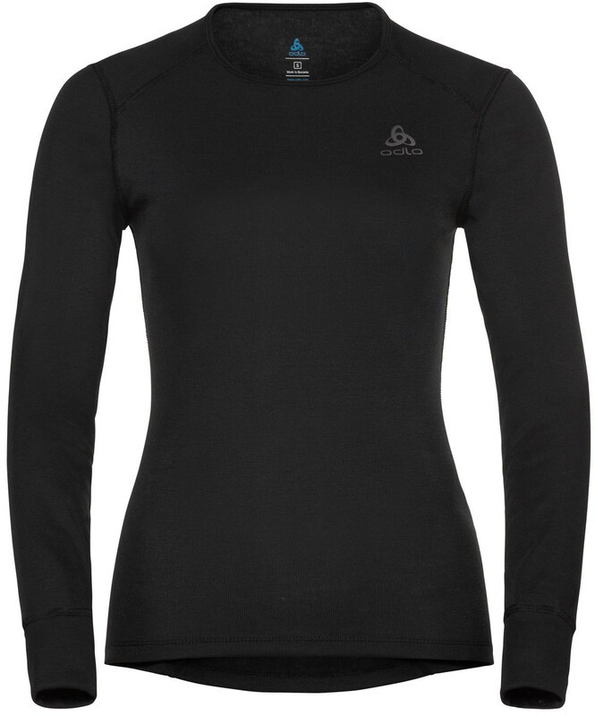 Odlo Active Warm Plus Top Crew Neck L/S Women, czarny L 2021 Koszulki bazowe termiczne i narciarskie 159101-15000-L