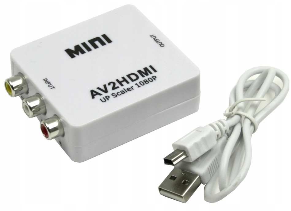Konwerter Av Rca Do Hdmi Adapter Pal Ntsc Video