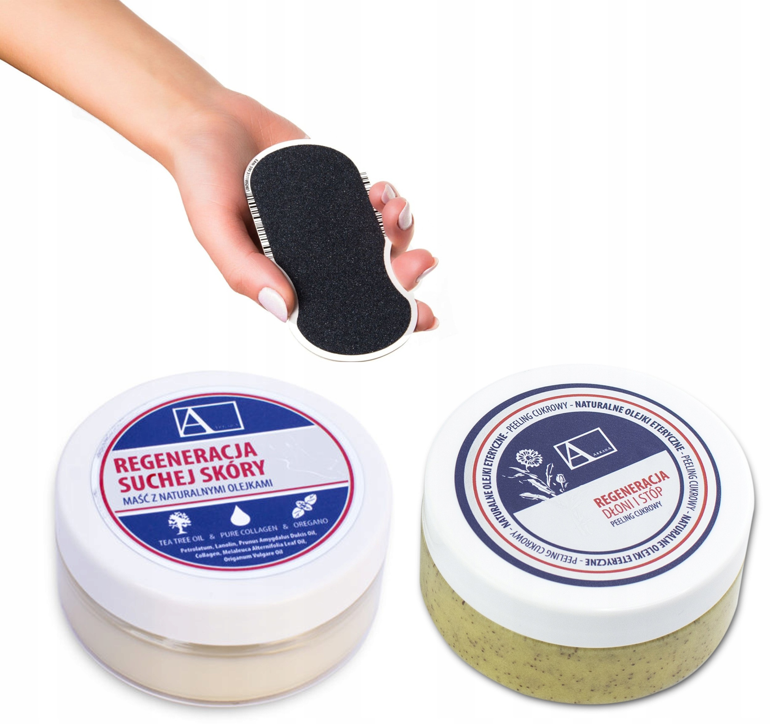 Maść kolagenowa Arkada + peeling cukrowy do dłoni