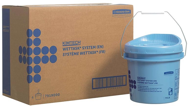 Kimberly-Clark Zestaw czterech wiader wielokrotnego użytku do nasączanych czyściw Kimberly Clark WETTASK 7919