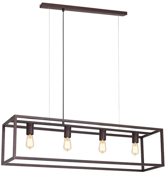 Lampa wisząca Frame 4 x 60 W E27 mosiądz 6501
