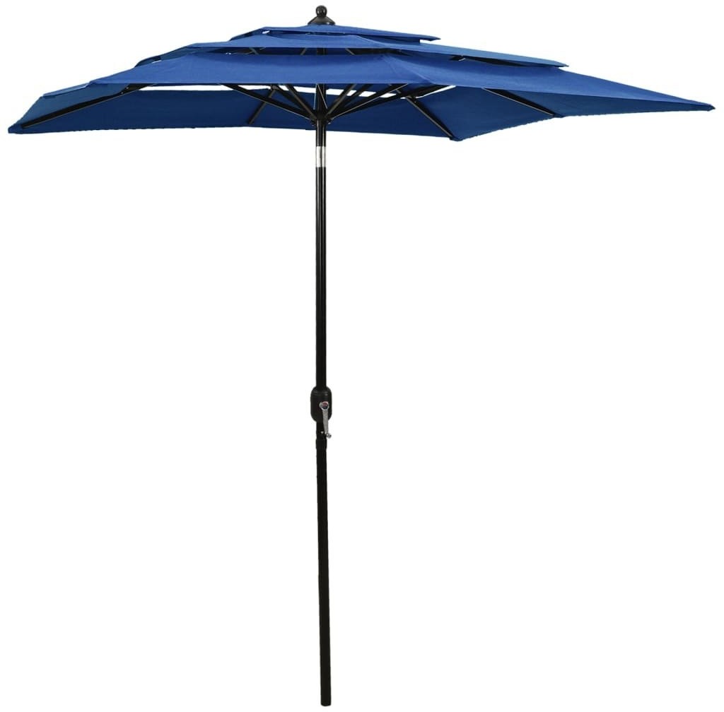 vidaXL Lumarko 3-poziomowy parasol na aluminiowym słupku, lazurowy, 2x2 m! 313851