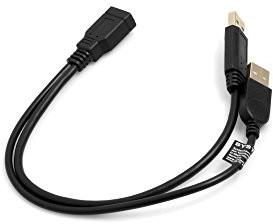 System-S System-S kabel USB 32 cm rozgałęźnik Y adapter typu A 3.0 gniazdo do 1x USB typu A 3.0 wtyczka i 1x USB typu A 2.0 wtyczka USB Kabel_32cm