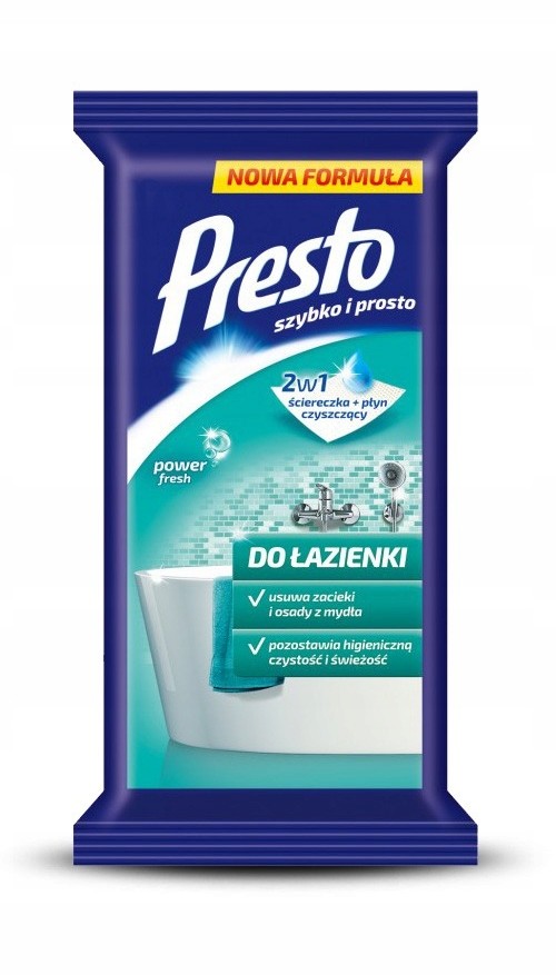 Presto Chusteczki Nasączane Do Łazienki 55szt
