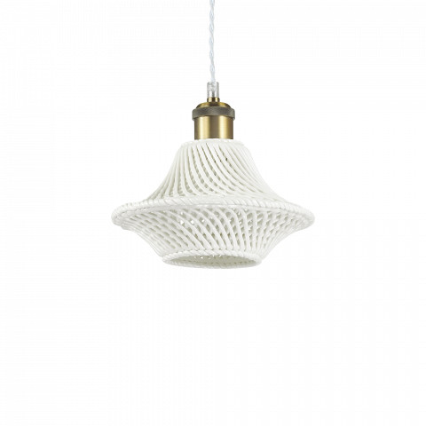 Ideal Lux Lampa sufitowa Lugano SP1 D23 206806 nowoczesna oprawa w kolorze białym 206806