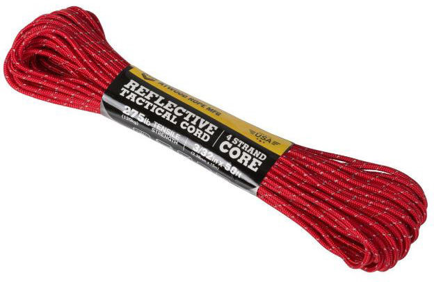 Linka Atwood Rope MFG 275 Tactical Cord Reflective 15 m - czerwona (CD-PT1-NL-25) H CD-PT1-NL-25