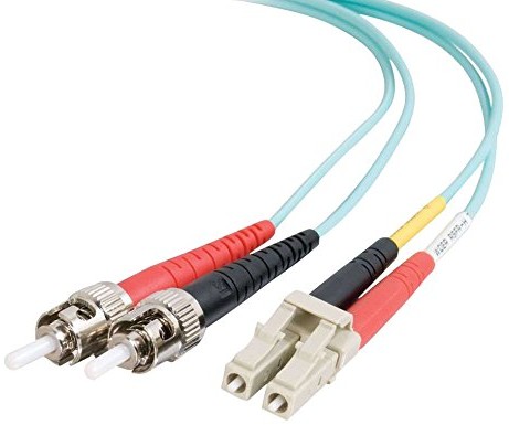C2G Kabel optyczny LC-ST 10 GB 50/125 OM3 Duplex Multi Mode PCW firmy CSG, 1 m, turkusowy 3 m 85542