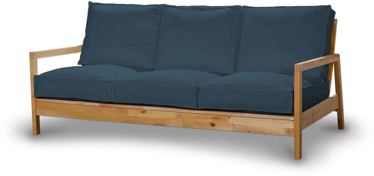 Dekoria pl pl Pokrowiec na sofę Lillberg 3-osobową nierozkładaną niebieski Sofa Lillberg 3-osobowa Etna 626-705-30