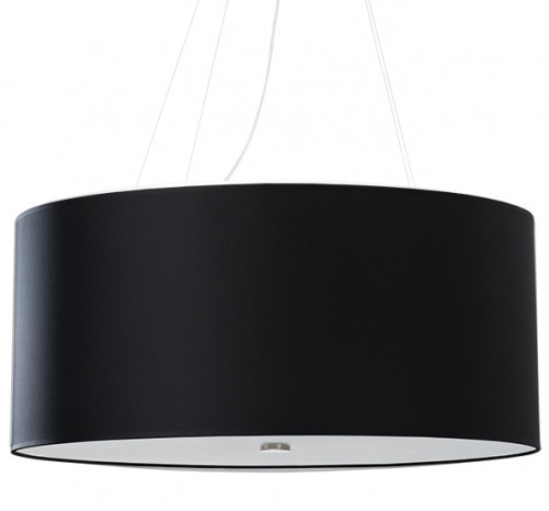 Sollux Lighting LAMPA wisząca materiałowa OPRAWA zwis okrągły abażurowy czarny