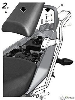 Shad SHAD H0CB19ST zestaw montażowy do Hondy CBF 125 2009, czarny H0CB19ST