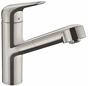 hansgrohe Hansgrohe armatura kuchenna z pojemnikiem na wąż (kran kuchenny obracany o 120°, wysoki i wysuwany wylot 150 mm i sbox, standardowe przyłącza) chrom