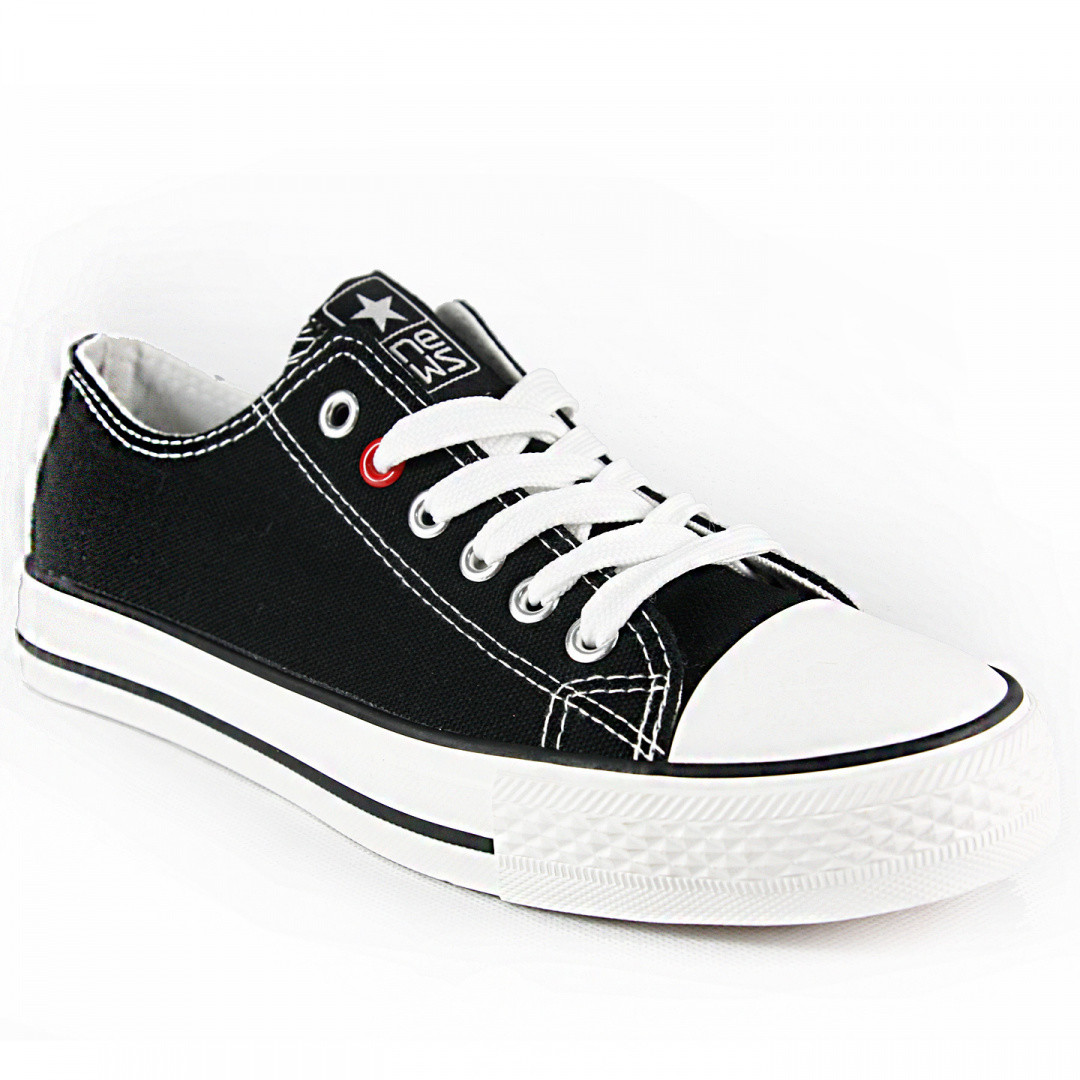 Evento Trampki damskie materiałowe 8SP30-4723 czarne 8SP30-4723 BLACK