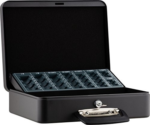 Sax SAX 0  814  09 metalowe walizka na pieniądze, szer. 30 X wys. 9 X głęb. 23 cm, w kolorze czarnym 0-814-09
