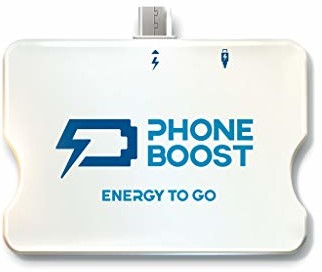 Phoneboost Phoneboost Mini Powerbank 1500 mAh z możliwością ponownego ładowania (mały, lekki, kompaktowy, ze zintegrowanym łącznikiem, idealny w podróży) (1 sztuka, Micro USB), 20199 PB-3.0